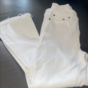 Elegant White Straight Leg Jeans